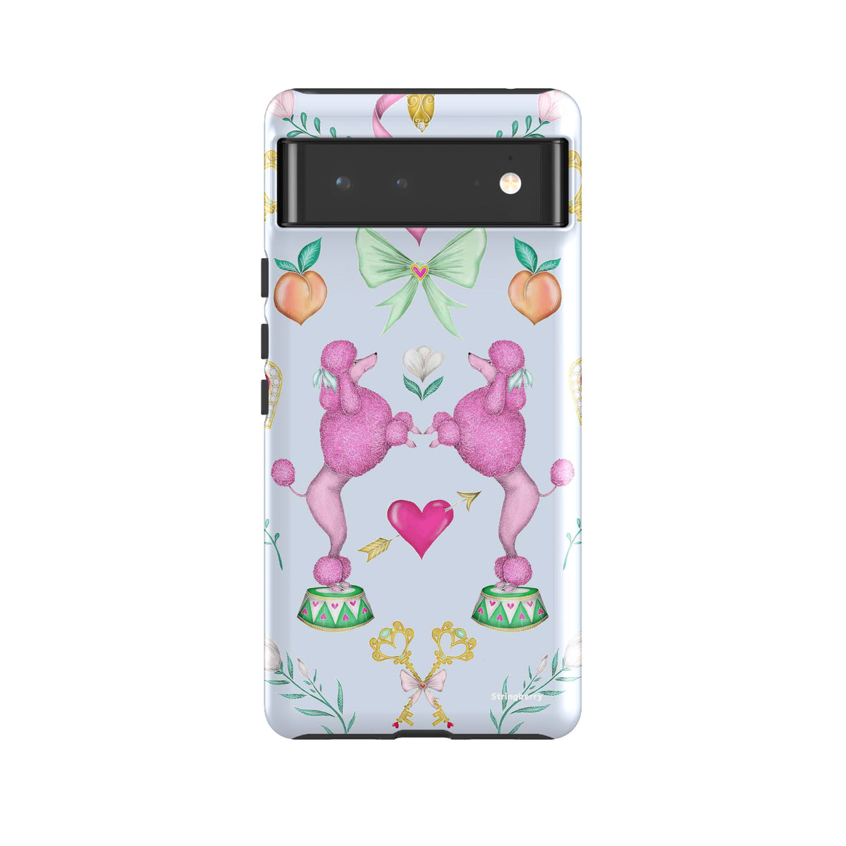 Google Tough Case -  Google Pixel Case Pink Poodle Parlour Powder By Catherine Rowe