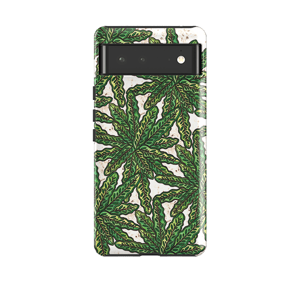 Google phone case-Green Floral By Amelia Bowman-Product Details Raised bevel to protect screen from scratches. Impact resistant polycarbonate shell and shock absorbing inner TPU liner. Secure fit with design wrapping around side of the case and full access to ports. Compatible with Qi-standard wireless charging. Thickness 1/8 inch (3mm), weight 30g. Compatibility See drop down menu for options, please select the right case as we print to order.-Stringberry