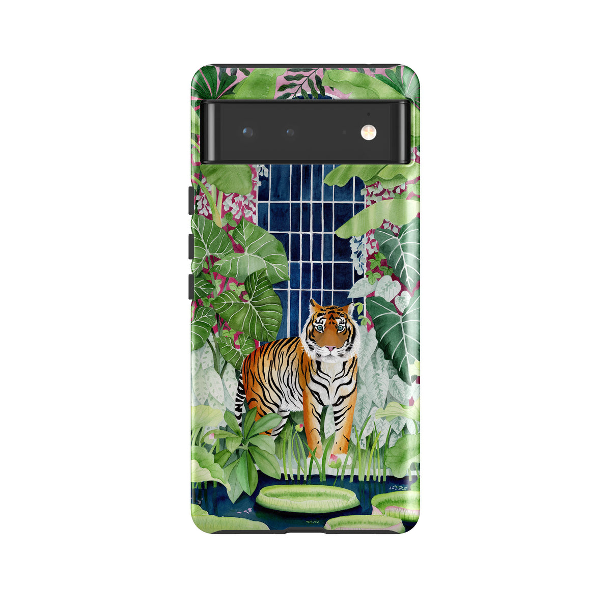 Google Tough Case -  Green House Tiger By Bex Parkin