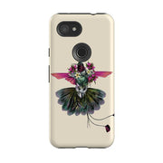 Google phone case-Hummingbird-Product Details Raised bevel to protect screen from scratches. Impact resistant polycarbonate shell and shock absorbing inner TPU liner. Secure fit with design wrapping around side of the case and full access to ports. Compatible with Qi-standard wireless charging. Thickness 1/8 inch (3mm), weight 30g. Compatibility See drop down menu for options, please select the right case as we print to order.-Stringberry