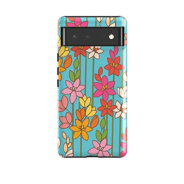 Google phone case-Ixia Aqua By Amelia Bowman-Product Details Raised bevel to protect screen from scratches. Impact resistant polycarbonate shell and shock absorbing inner TPU liner. Secure fit with design wrapping around side of the case and full access to ports. Compatible with Qi-standard wireless charging. Thickness 1/8 inch (3mm), weight 30g. Compatibility See drop down menu for options, please select the right case as we print to order.-Stringberry