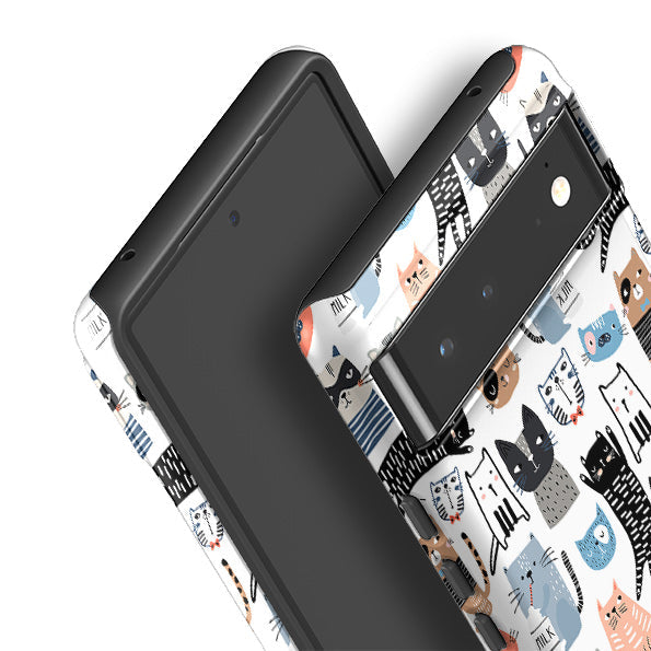 Google phone case-Jiggles-Product Details Raised bevel to protect screen from scratches. Impact resistant polycarbonate shell and shock absorbing inner TPU liner. Secure fit with design wrapping around side of the case and full access to ports. Compatible with Qi-standard wireless charging. Thickness 1/8 inch (3mm), weight 30g. Compatibility See drop down menu for options, please select the right case as we print to order.-Stringberry