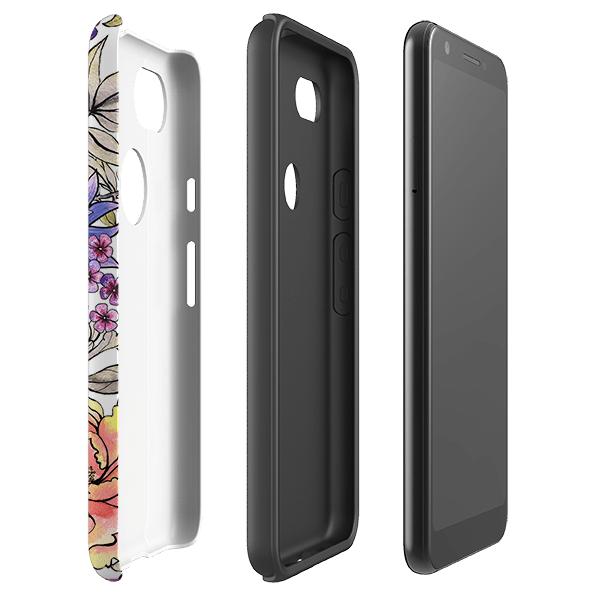 Google phone case-Katsura-Product Details Raised bevel to protect screen from scratches. Impact resistant polycarbonate shell and shock absorbing inner TPU liner. Secure fit with design wrapping around side of the case and full access to ports. Compatible with Qi-standard wireless charging. Thickness 1/8 inch (3mm), weight 30g. Compatibility See drop down menu for options, please select the right case as we print to order.-Stringberry