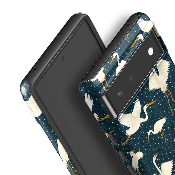 Google phone case-Kotuku By Katherine Quinn-Product Details Raised bevel to protect screen from scratches. Impact resistant polycarbonate shell and shock absorbing inner TPU liner. Secure fit with design wrapping around side of the case and full access to ports. Compatible with Qi-standard wireless charging. Thickness 1/8 inch (3mm), weight 30g. Compatibility See drop down menu for options, please select the right case as we print to order.-Stringberry