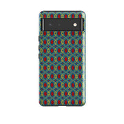 Google phone case-Lattice By Cressida Bell-Product Details Raised bevel to protect screen from scratches. Impact resistant polycarbonate shell and shock absorbing inner TPU liner. Secure fit with design wrapping around side of the case and full access to ports. Compatible with Qi-standard wireless charging. Thickness 1/8 inch (3mm), weight 30g. Compatibility See drop down menu for options, please select the right case as we print to order.-Stringberry