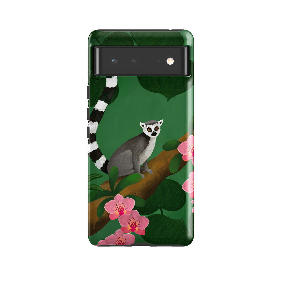 Google Tough Case - Lemur und Orchideen von Bex Parkin