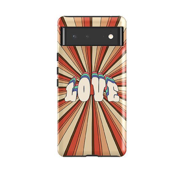 Google phone case-Love A-Product Details Raised bevel to protect screen from scratches. Impact resistant polycarbonate shell and shock absorbing inner TPU liner. Secure fit with design wrapping around side of the case and full access to ports. Compatible with Qi-standard wireless charging. Thickness 1/8 inch (3mm), weight 30g. Compatibility See drop down menu for options, please select the right case as we print to order.-Stringberry