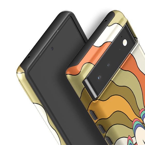 Google phone case-Love B-Product Details Raised bevel to protect screen from scratches. Impact resistant polycarbonate shell and shock absorbing inner TPU liner. Secure fit with design wrapping around side of the case and full access to ports. Compatible with Qi-standard wireless charging. Thickness 1/8 inch (3mm), weight 30g. Compatibility See drop down menu for options, please select the right case as we print to order.-Stringberry