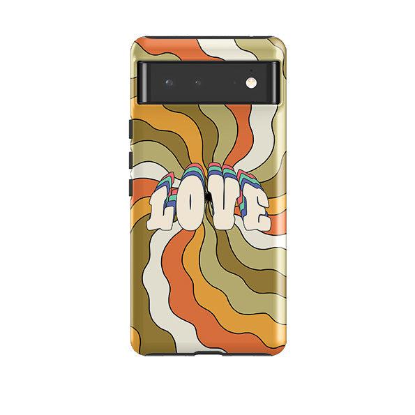 Google phone case-Love B-Product Details Raised bevel to protect screen from scratches. Impact resistant polycarbonate shell and shock absorbing inner TPU liner. Secure fit with design wrapping around side of the case and full access to ports. Compatible with Qi-standard wireless charging. Thickness 1/8 inch (3mm), weight 30g. Compatibility See drop down menu for options, please select the right case as we print to order.-Stringberry
