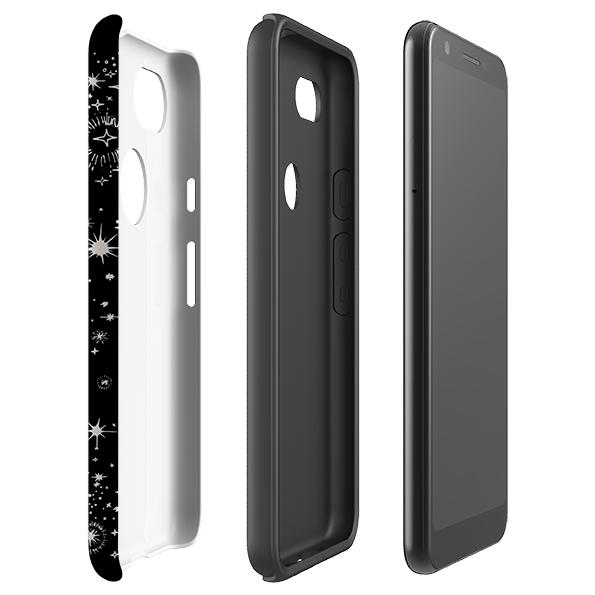 Google phone case-Lyra-Product Details Raised bevel to protect screen from scratches. Impact resistant polycarbonate shell and shock absorbing inner TPU liner. Secure fit with design wrapping around side of the case and full access to ports. Compatible with Qi-standard wireless charging. Thickness 1/8 inch (3mm), weight 30g. Compatibility See drop down menu for options, please select the right case as we print to order.-Stringberry