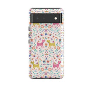 Google phone case-Meow By Ali Brookes-Product Details Raised bevel to protect screen from scratches. Impact resistant polycarbonate shell and shock absorbing inner TPU liner. Secure fit with design wrapping around side of the case and full access to ports. Compatible with Qi-standard wireless charging. Thickness 1/8 inch (3mm), weight 30g. Compatibility See drop down menu for options, please select the right case as we print to order.-Stringberry