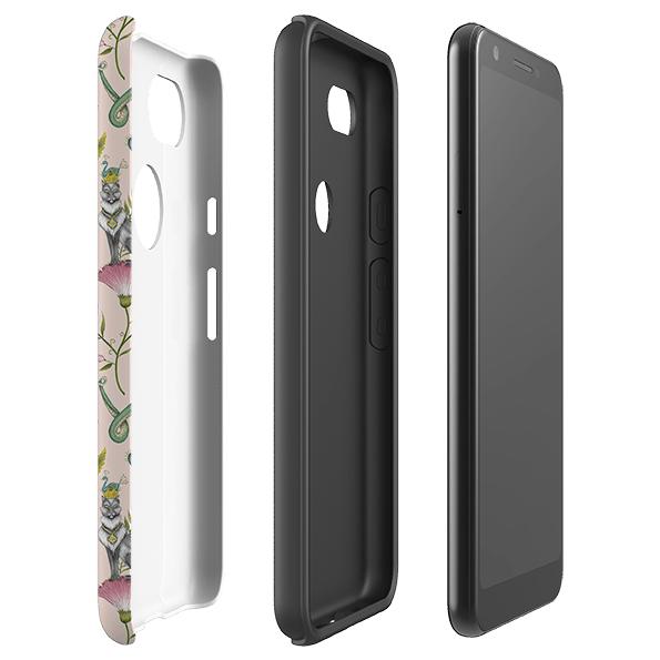 Google phone case-Mythicon By Catherine Rowe-Product Details Raised bevel to protect screen from scratches. Impact resistant polycarbonate shell and shock absorbing inner TPU liner. Secure fit with design wrapping around side of the case and full access to ports. Compatible with Qi-standard wireless charging. Thickness 1/8 inch (3mm), weight 30g. Compatibility See drop down menu for options, please select the right case as we print to order.-Stringberry