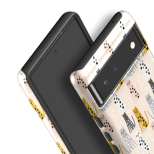 Google phone case-Not Changing My Spots-Product Details Raised bevel to protect screen from scratches. Impact resistant polycarbonate shell and shock absorbing inner TPU liner. Secure fit with design wrapping around side of the case and full access to ports. Compatible with Qi-standard wireless charging. Thickness 1/8 inch (3mm), weight 30g. Compatibility See drop down menu for options, please select the right case as we print to order.-Stringberry