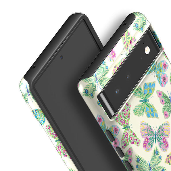 Google phone case-Pattern D By Elisabeth Haager-Product Details Raised bevel to protect screen from scratches. Impact resistant polycarbonate shell and shock absorbing inner TPU liner. Secure fit with design wrapping around side of the case and full access to ports. Compatible with Qi-standard wireless charging. Thickness 1/8 inch (3mm), weight 30g. Compatibility See drop down menu for options, please select the right case as we print to order.-Stringberry