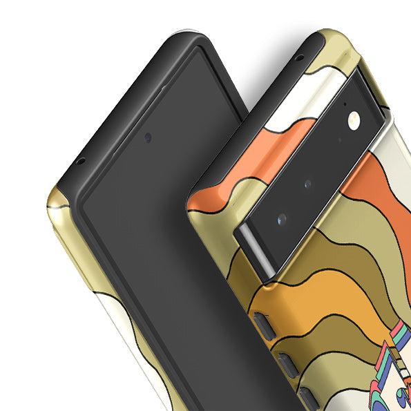 Google phone case-Peace B-Product Details Raised bevel to protect screen from scratches. Impact resistant polycarbonate shell and shock absorbing inner TPU liner. Secure fit with design wrapping around side of the case and full access to ports. Compatible with Qi-standard wireless charging. Thickness 1/8 inch (3mm), weight 30g. Compatibility See drop down menu for options, please select the right case as we print to order.-Stringberry