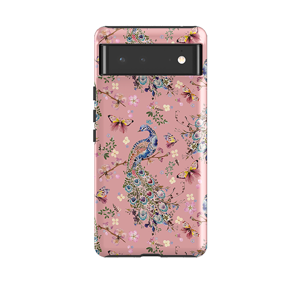 Google Tough Case -  Peacock and Cherry Blossoms Lupine By Helen Ahpornsiri