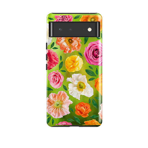 Google phone case-Poppy Love-Product Details Raised bevel to protect screen from scratches. Impact resistant polycarbonate shell and shock absorbing inner TPU liner. Secure fit with design wrapping around side of the case and full access to ports. Compatible with Qi-standard wireless charging. Thickness 1/8 inch (3mm), weight 30g. Compatibility See drop down menu for options, please select the right case as we print to order.-Stringberry