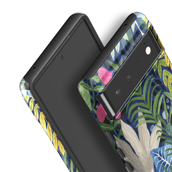 Google phone case-Prowling Leopard By Bex Parkin-Product Details Raised bevel to protect screen from scratches. Impact resistant polycarbonate shell and shock absorbing inner TPU liner. Secure fit with design wrapping around side of the case and full access to ports. Compatible with Qi-standard wireless charging. Thickness 1/8 inch (3mm), weight 30g. Compatibility See drop down menu for options, please select the right case as we print to order.-Stringberry