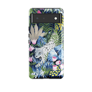 Google phone case-Prowling Leopard By Bex Parkin-Product Details Raised bevel to protect screen from scratches. Impact resistant polycarbonate shell and shock absorbing inner TPU liner. Secure fit with design wrapping around side of the case and full access to ports. Compatible with Qi-standard wireless charging. Thickness 1/8 inch (3mm), weight 30g. Compatibility See drop down menu for options, please select the right case as we print to order.-Stringberry