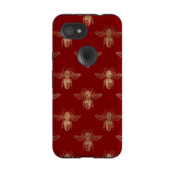 Google phone case-Red Bees-Product Details Raised bevel to protect screen from scratches. Impact resistant polycarbonate shell and shock absorbing inner TPU liner. Secure fit with design wrapping around side of the case and full access to ports. Compatible with Qi-standard wireless charging. Thickness 1/8 inch (3mm), weight 30g. Compatibility See drop down menu for options, please select the right case as we print to order.-Stringberry