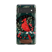 Google phone case-Red Cardinal By Bex Parkin-Product Details Raised bevel to protect screen from scratches. Impact resistant polycarbonate shell and shock absorbing inner TPU liner. Secure fit with design wrapping around side of the case and full access to ports. Compatible with Qi-standard wireless charging. Thickness 1/8 inch (3mm), weight 30g. Compatibility See drop down menu for options, please select the right case as we print to order.-Stringberry