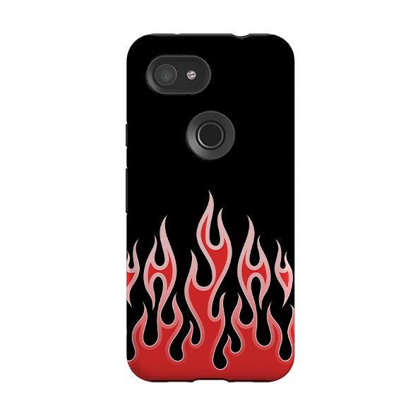 Google phone case-Red Flames-Product Details Raised bevel to protect screen from scratches. Impact resistant polycarbonate shell and shock absorbing inner TPU liner. Secure fit with design wrapping around side of the case and full access to ports. Compatible with Qi-standard wireless charging. Thickness 1/8 inch (3mm), weight 30g. Compatibility See drop down menu for options, please select the right case as we print to order.-Stringberry