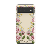 Google phone case-Roses By Bex Parkin-Product Details Raised bevel to protect screen from scratches. Impact resistant polycarbonate shell and shock absorbing inner TPU liner. Secure fit with design wrapping around side of the case and full access to ports. Compatible with Qi-standard wireless charging. Thickness 1/8 inch (3mm), weight 30g. Compatibility See drop down menu for options, please select the right case as we print to order.-Stringberry