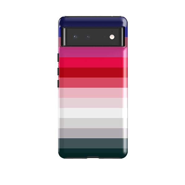 Google phone case-Ruby Horizon By Kitty Joseph-Product Details Raised bevel to protect screen from scratches. Impact resistant polycarbonate shell and shock absorbing inner TPU liner. Secure fit with design wrapping around side of the case and full access to ports. Compatible with Qi-standard wireless charging. Thickness 1/8 inch (3mm), weight 30g. Compatibility See drop down menu for options, please select the right case as we print to order.-Stringberry