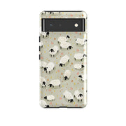 Google phone case-Sheep Grey By Katherine Quinn-Product Details Raised bevel to protect screen from scratches. Impact resistant polycarbonate shell and shock absorbing inner TPU liner. Secure fit with design wrapping around side of the case and full access to ports. Compatible with Qi-standard wireless charging. Thickness 1/8 inch (3mm), weight 30g. Compatibility See drop down menu for options, please select the right case as we print to order.-Stringberry