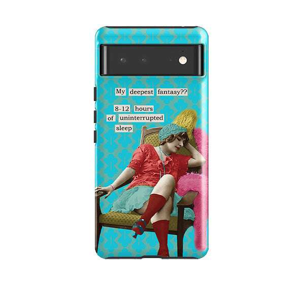 Google phone case-Sleep By Clare Jordan-Product Details Raised bevel to protect screen from scratches. Impact resistant polycarbonate shell and shock absorbing inner TPU liner. Secure fit with design wrapping around side of the case and full access to ports. Compatible with Qi-standard wireless charging. Thickness 1/8 inch (3mm), weight 30g. Compatibility See drop down menu for options, please select the right case as we print to order.-Stringberry
