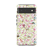 Google phone case-Spring Pattern By Elisabeth Haager-Product Details Raised bevel to protect screen from scratches. Impact resistant polycarbonate shell and shock absorbing inner TPU liner. Secure fit with design wrapping around side of the case and full access to ports. Compatible with Qi-standard wireless charging. Thickness 1/8 inch (3mm), weight 30g. Compatibility See drop down menu for options, please select the right case as we print to order.-Stringberry
