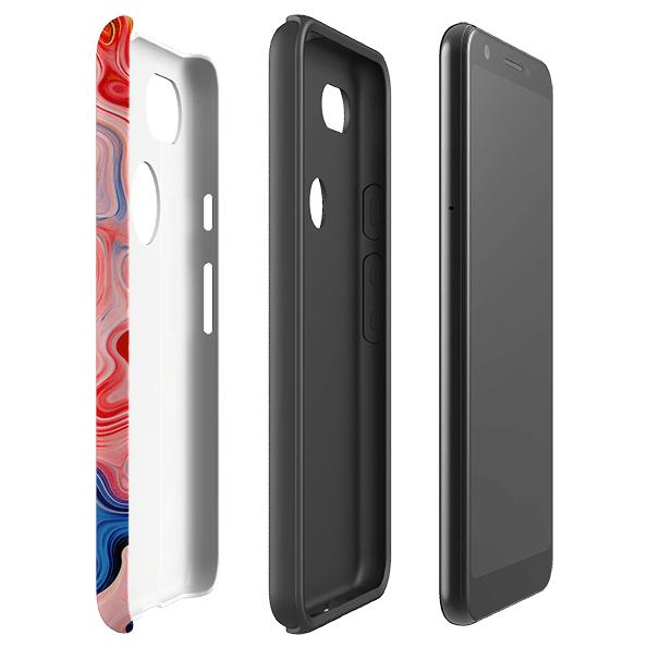 Google phone case-Strawberry-Product Details Raised bevel to protect screen from scratches. Impact resistant polycarbonate shell and shock absorbing inner TPU liner. Secure fit with design wrapping around side of the case and full access to ports. Compatible with Qi-standard wireless charging. Thickness 1/8 inch (3mm), weight 30g. Compatibility See drop down menu for options, please select the right case as we print to order.-Stringberry