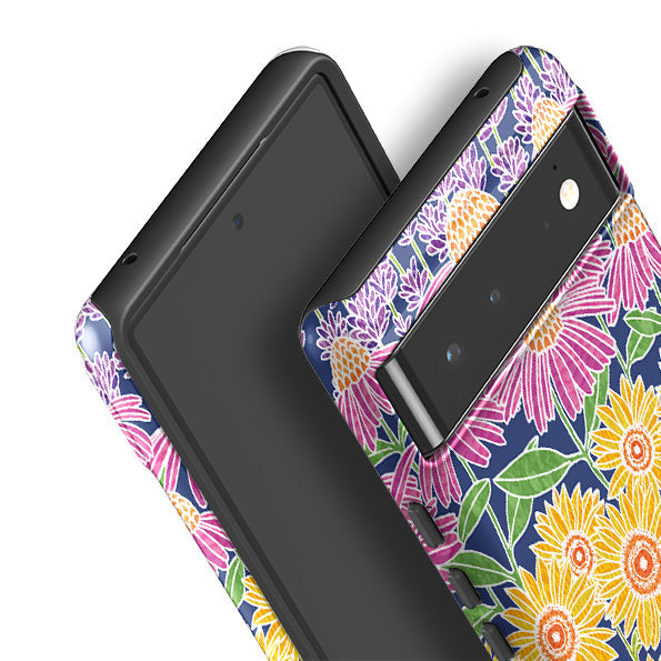 Google phone case-Summer-2 By Natalie Pedetti Prack-Product Details Raised bevel to protect screen from scratches. Impact resistant polycarbonate shell and shock absorbing inner TPU liner. Secure fit with design wrapping around side of the case and full access to ports. Compatible with Qi-standard wireless charging. Thickness 1/8 inch (3mm), weight 30g. Compatibility See drop down menu for options, please select the right case as we print to order.-Stringberry