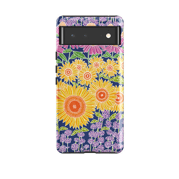 Google phone case-Summer-2 By Natalie Pedetti Prack-Product Details Raised bevel to protect screen from scratches. Impact resistant polycarbonate shell and shock absorbing inner TPU liner. Secure fit with design wrapping around side of the case and full access to ports. Compatible with Qi-standard wireless charging. Thickness 1/8 inch (3mm), weight 30g. Compatibility See drop down menu for options, please select the right case as we print to order.-Stringberry