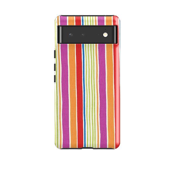 Google phone case-Sunrays Orange By Sarah Campbell-Product Details Raised bevel to protect screen from scratches. Impact resistant polycarbonate shell and shock absorbing inner TPU liner. Secure fit with design wrapping around side of the case and full access to ports. Compatible with Qi-standard wireless charging. Thickness 1/8 inch (3mm), weight 30g. Compatibility See drop down menu for options, please select the right case as we print to order.-Stringberry