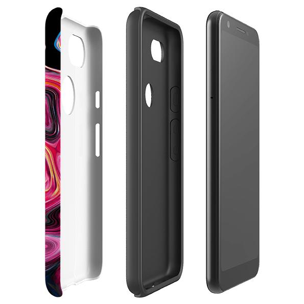 Google phone case-Tiger Tail-Product Details Raised bevel to protect screen from scratches. Impact resistant polycarbonate shell and shock absorbing inner TPU liner. Secure fit with design wrapping around side of the case and full access to ports. Compatible with Qi-standard wireless charging. Thickness 1/8 inch (3mm), weight 30g. Compatibility See drop down menu for options, please select the right case as we print to order.-Stringberry