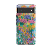 Google phone case-Trees By Claire West-Product Details Raised bevel to protect screen from scratches. Impact resistant polycarbonate shell and shock absorbing inner TPU liner. Secure fit with design wrapping around side of the case and full access to ports. Compatible with Qi-standard wireless charging. Thickness 1/8 inch (3mm), weight 30g. Compatibility See drop down menu for options, please select the right case as we print to order.-Stringberry