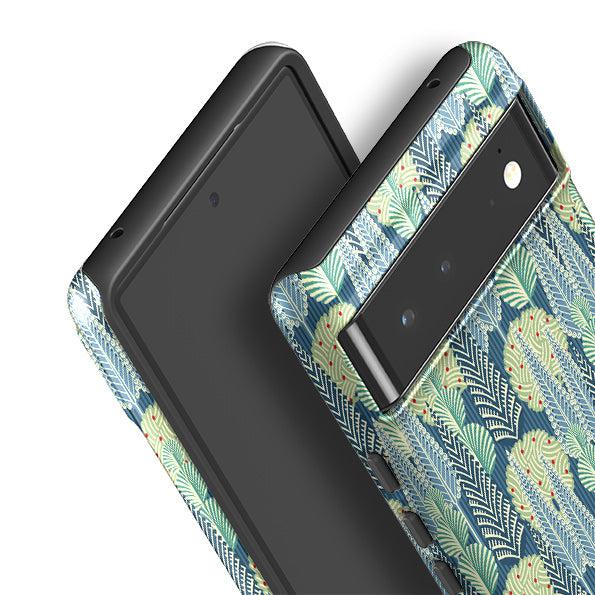 Google phone case-Trees By Cressida Bell-Product Details Raised bevel to protect screen from scratches. Impact resistant polycarbonate shell and shock absorbing inner TPU liner. Secure fit with design wrapping around side of the case and full access to ports. Compatible with Qi-standard wireless charging. Thickness 1/8 inch (3mm), weight 30g. Compatibility See drop down menu for options, please select the right case as we print to order.-Stringberry