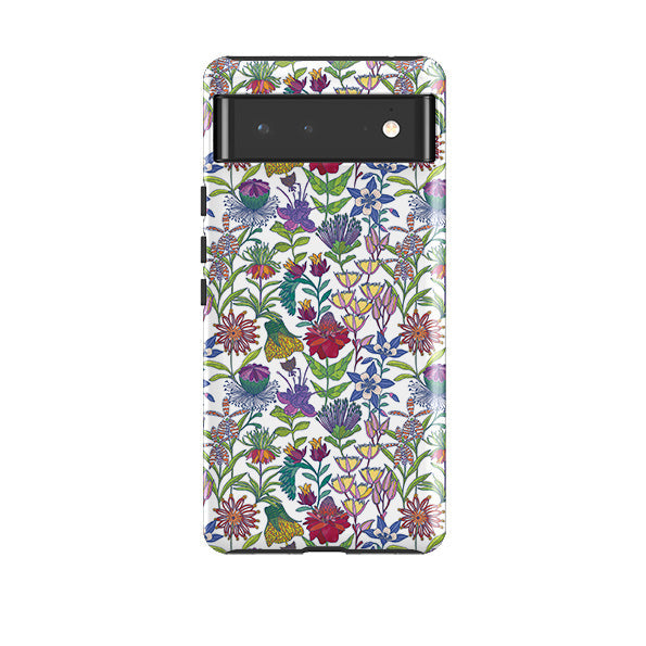 Google phone case-Tropic-1 By Natalie Pedetti Prack-Product Details Raised bevel to protect screen from scratches. Impact resistant polycarbonate shell and shock absorbing inner TPU liner. Secure fit with design wrapping around side of the case and full access to ports. Compatible with Qi-standard wireless charging. Thickness 1/8 inch (3mm), weight 30g. Compatibility See drop down menu for options, please select the right case as we print to order.-Stringberry