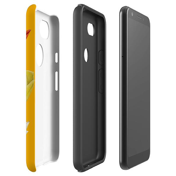 Google phone case-Tulips-Product Details Raised bevel to protect screen from scratches. Impact resistant polycarbonate shell and shock absorbing inner TPU liner. Secure fit with design wrapping around side of the case and full access to ports. Compatible with Qi-standard wireless charging. Thickness 1/8 inch (3mm), weight 30g. Compatibility See drop down menu for options, please select the right case as we print to order.-Stringberry