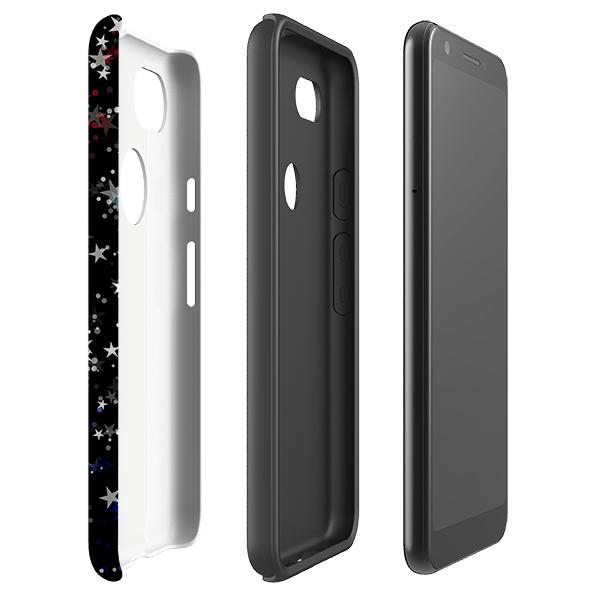 Google phone case-Vela-Product Details Raised bevel to protect screen from scratches. Impact resistant polycarbonate shell and shock absorbing inner TPU liner. Secure fit with design wrapping around side of the case and full access to ports. Compatible with Qi-standard wireless charging. Thickness 1/8 inch (3mm), weight 30g. Compatibility See drop down menu for options, please select the right case as we print to order.-Stringberry