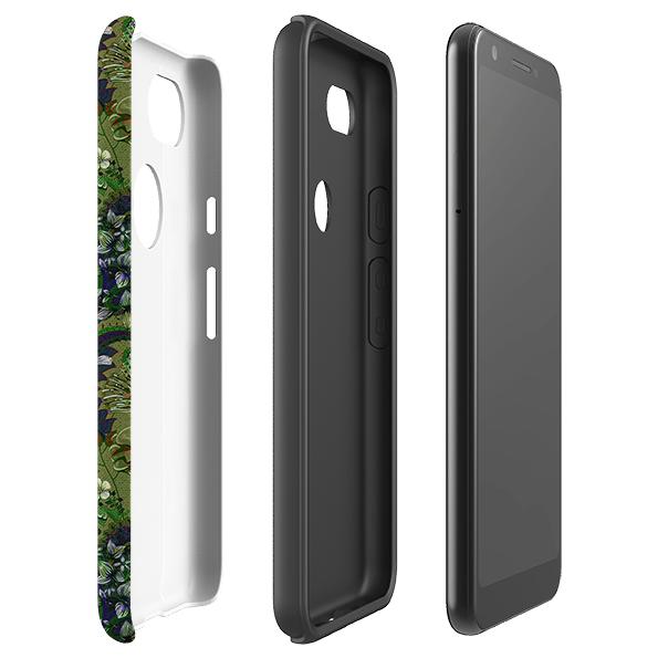 Google phone case-Vyne Pattern-Product Details Raised bevel to protect screen from scratches. Impact resistant polycarbonate shell and shock absorbing inner TPU liner. Secure fit with design wrapping around side of the case and full access to ports. Compatible with Qi-standard wireless charging. Thickness 1/8 inch (3mm), weight 30g. Compatibility See drop down menu for options, please select the right case as we print to order.-Stringberry