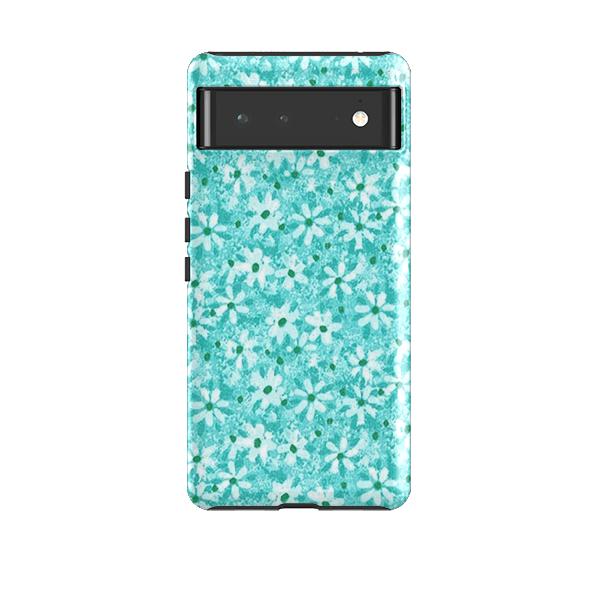 Google phone case-Windowbox Mint By Sarah Campbell-Product Details Raised bevel to protect screen from scratches. Impact resistant polycarbonate shell and shock absorbing inner TPU liner. Secure fit with design wrapping around side of the case and full access to ports. Compatible with Qi-standard wireless charging. Thickness 1/8 inch (3mm), weight 30g. Compatibility See drop down menu for options, please select the right case as we print to order.-Stringberry