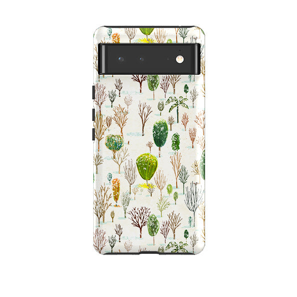 Google phone case-Winter In The Arboretum By Katherine Quinn-Product Details Raised bevel to protect screen from scratches. Impact resistant polycarbonate shell and shock absorbing inner TPU liner. Secure fit with design wrapping around side of the case and full access to ports. Compatible with Qi-standard wireless charging. Thickness 1/8 inch (3mm), weight 30g. Compatibility See drop down menu for options, please select the right case as we print to order.-Stringberry