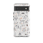 Google phone case-Winterfold A By Ali Brookes-Product Details Raised bevel to protect screen from scratches. Impact resistant polycarbonate shell and shock absorbing inner TPU liner. Secure fit with design wrapping around side of the case and full access to ports. Compatible with Qi-standard wireless charging. Thickness 1/8 inch (3mm), weight 30g. Compatibility See drop down menu for options, please select the right case as we print to order.-Stringberry