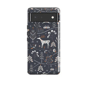 Google phone case-Winterfold B By Ali Brookes-Product Details Raised bevel to protect screen from scratches. Impact resistant polycarbonate shell and shock absorbing inner TPU liner. Secure fit with design wrapping around side of the case and full access to ports. Compatible with Qi-standard wireless charging. Thickness 1/8 inch (3mm), weight 30g. Compatibility See drop down menu for options, please select the right case as we print to order.-Stringberry