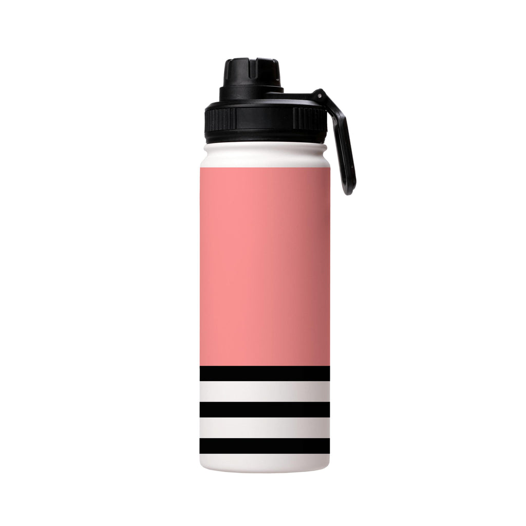 Water Bottles-Grapefruit And Stripes Insulated Stainless Steel Water Bottle-18oz (530ml)-Sport cap-Insulated Steel Water Bottle Our insulated stainless steel bottle comes in 3 sizes- Small 12oz (350ml), Medium 18oz (530ml) and Large 32oz (945ml) . It comes with a leak proof cap Keeps water cool for 24 hours Also keeps things warm for up to 12 hours Choice of 3 lids ( Sport Cap, Handle Cap, Flip Cap ) for easy carrying Dishwasher Friendly Lightweight, durable and easy to carry Reusable, so it's s