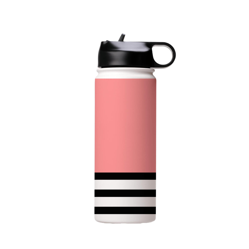 Water Bottles-Grapefruit And Stripes Insulated Stainless Steel Water Bottle-18oz (530ml)-Flip cap-Insulated Steel Water Bottle Our insulated stainless steel bottle comes in 3 sizes- Small 12oz (350ml), Medium 18oz (530ml) and Large 32oz (945ml) . It comes with a leak proof cap Keeps water cool for 24 hours Also keeps things warm for up to 12 hours Choice of 3 lids ( Sport Cap, Handle Cap, Flip Cap ) for easy carrying Dishwasher Friendly Lightweight, durable and easy to carry Reusable, so it's sa