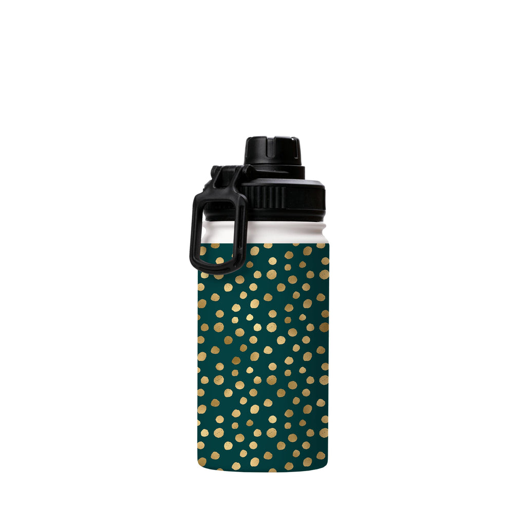 Water Bottles-Green Dots Insulated Stainless Steel Water Bottle-12oz (350ml)-Sport cap-Insulated Steel Water Bottle Our insulated stainless steel bottle comes in 3 sizes- Small 12oz (350ml), Medium 18oz (530ml) and Large 32oz (945ml) . It comes with a leak proof cap Keeps water cool for 24 hours Also keeps things warm for up to 12 hours Choice of 3 lids ( Sport Cap, Handle Cap, Flip Cap ) for easy carrying Dishwasher Friendly Lightweight, durable and easy to carry Reusable, so it's safe for the 