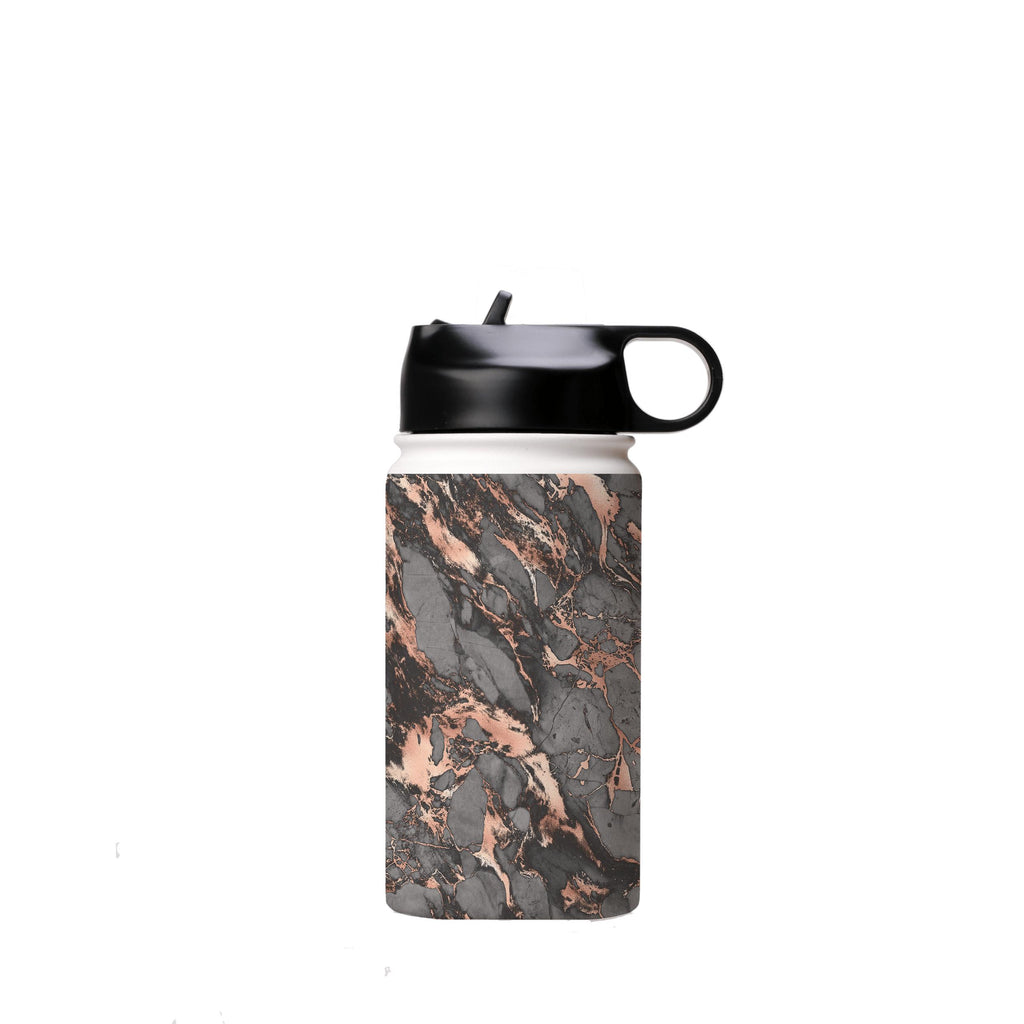 Water Bottles-Grey Marble Insulated Stainless Steel Water Bottle-12oz (350ml)-Flip cap-Insulated Steel Water Bottle Our insulated stainless steel bottle comes in 3 sizes- Small 12oz (350ml), Medium 18oz (530ml) and Large 32oz (945ml) . It comes with a leak proof cap Keeps water cool for 24 hours Also keeps things warm for up to 12 hours Choice of 3 lids ( Sport Cap, Handle Cap, Flip Cap ) for easy carrying Dishwasher Friendly Lightweight, durable and easy to carry Reusable, so it's safe for the 
